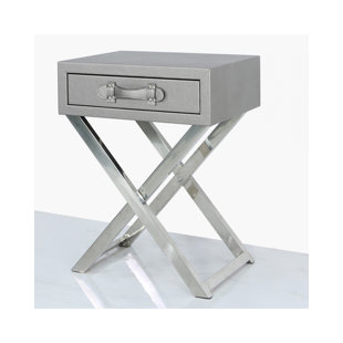 Nachttisch Weiß Chrom - img-Abdukrahman